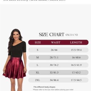Burgundy maroon glitter shiny skater skirt